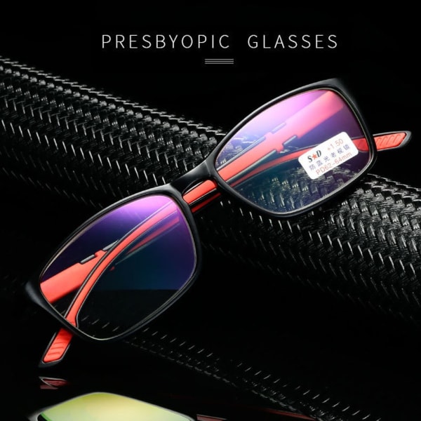 Læsebriller Fleksible briller Resin Lens RØD STYRKE 1,50 a0b2 | Fyndiq