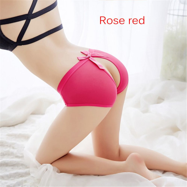 Sexy truser G-streng Åpent skritt ROSE RED