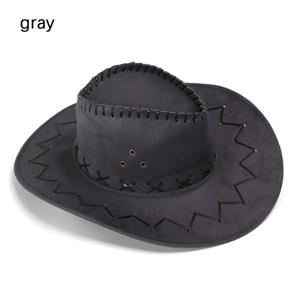 Cowboy Hat Unisex Cap West Fancy Dress GRÅ