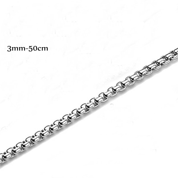 Rostfritt stål Halsband Kedja Halsband Statement 3MM-50CM