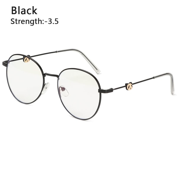 Nærsynthetsbriller Vintage Eyeglasses Flat Mirror Eyewear SVART -3.5