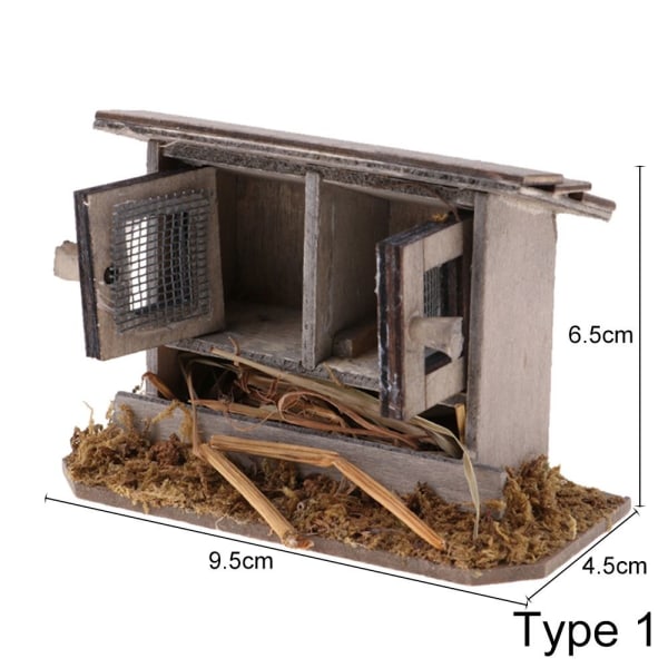 Miniature Chicken Coop Wood Arch Bridge TYPE 1 TYPE 1