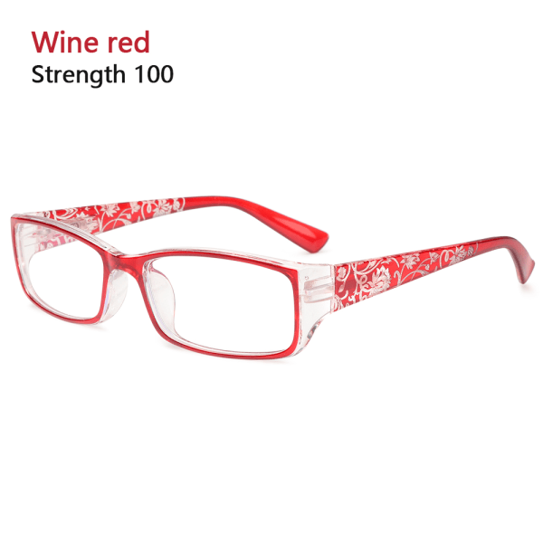 Lesebriller Anti-Blue Light Eyeglasses WINE RED STRENGTH 100