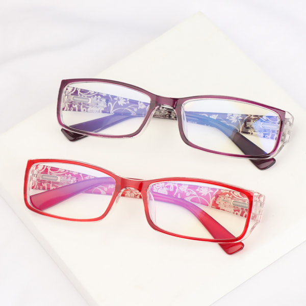 Lesebriller Anti-Blue Light Eyeglasses WINE RED STRENGTH 400