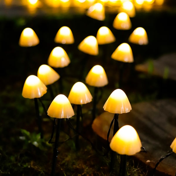 Solar Garden Lights Mushroom Fairy String Lights VARMT VIT