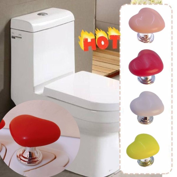 2 KPL Sydämen muotoinen WC-säiliön painike huuhtelupainike PUNAINEN red  6e9d | red | Fyndiq