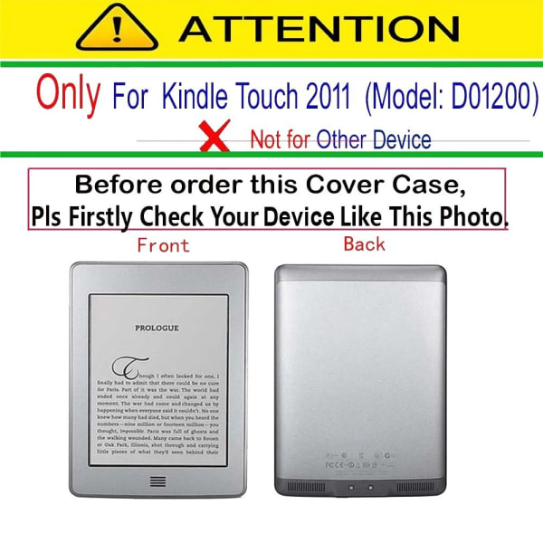 e-Reader Case Paperwhite 1/2/3 Folio Cover RÖD&SVART Red&Black