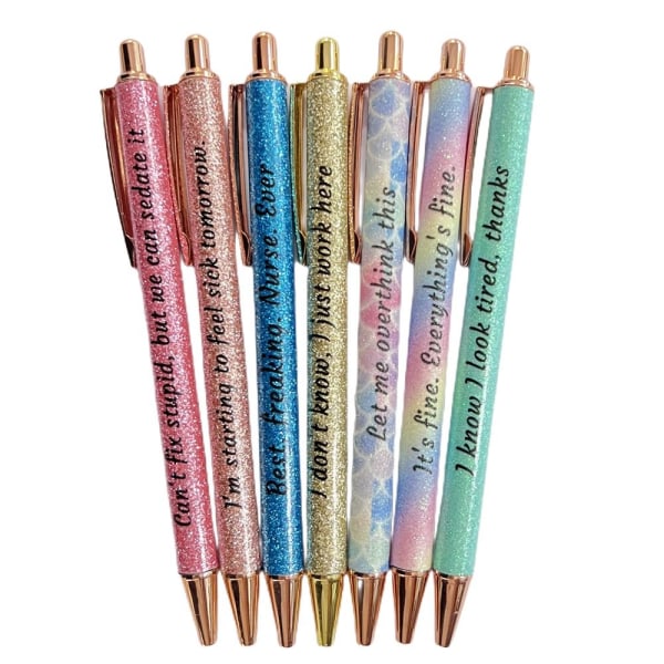 7 kpl Funny Pens Office kuulakärkikynä Glitter Pen 99cd | Fyndiq
