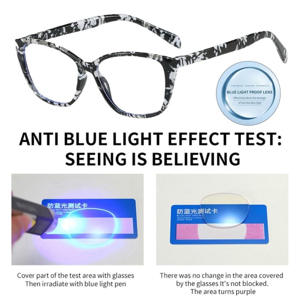 Læsebriller Anti-Blue Light Briller STRENGTH 300FLOWERS d798 | Fyndiq