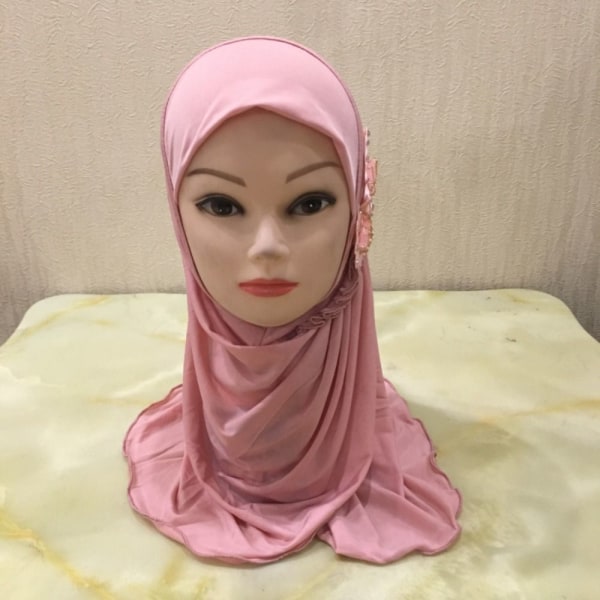Hijab islamsk hodeskjerf Barn One Piece Blomsterskjerf ROSA Pink bea5 |  Pink | Fyndiq