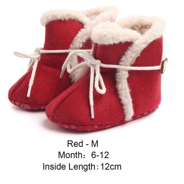 Baby fleecesko varme støvler Prewalker RED M