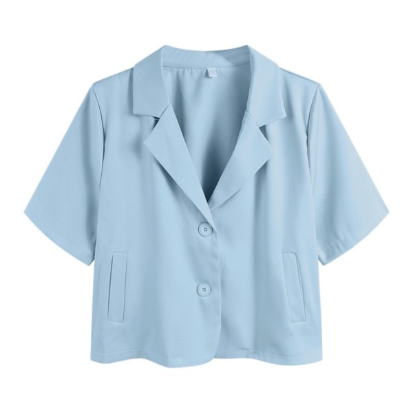 Dresskrageskjorte Dressjakke BLÅ M Blue M