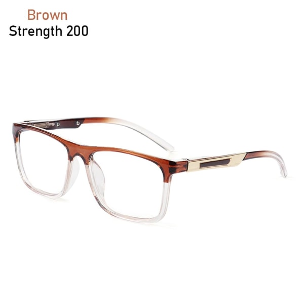 Lesebriller PC-briller BROWN STRENGTH 200