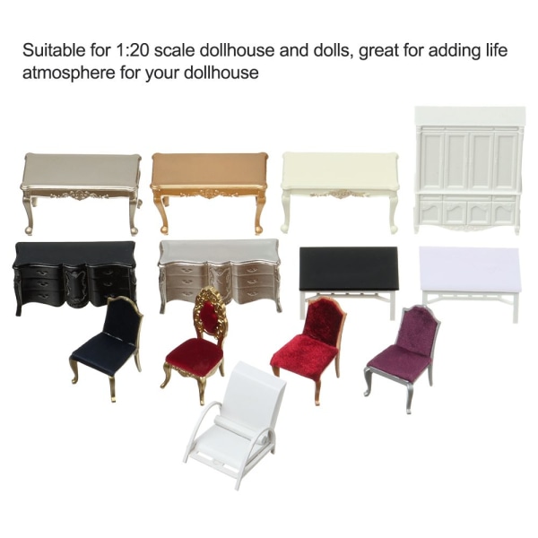 Dukkehus Stol Sofa Miniature Bordmøbler 13 13 23f8 | Fyndiq