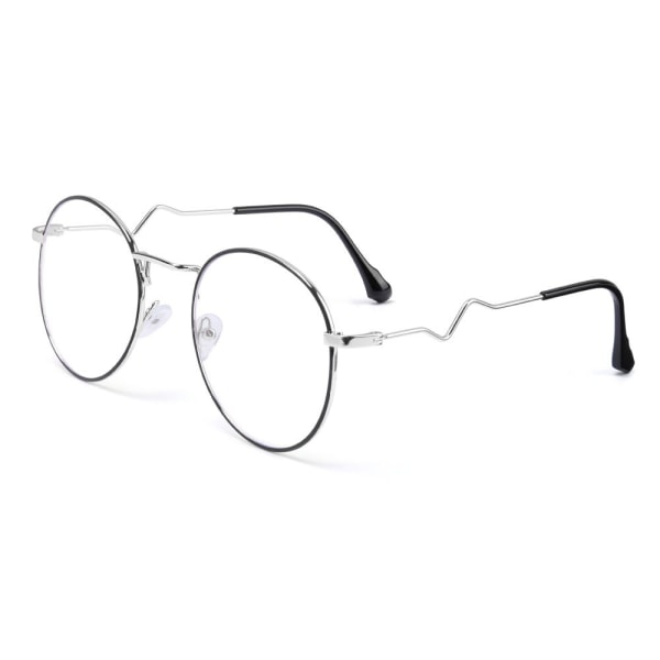 Vintage runde nærsynthetsbriller Overdimensjonerte briller SVART&SØLV 3d0d  | Fyndiq