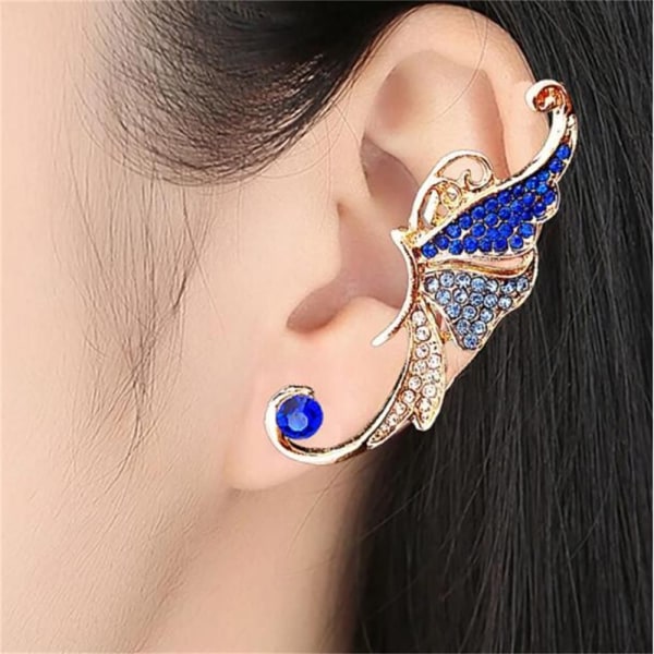 Ear Wrap Rhinestones Ear Cuff ROYAL BLUE