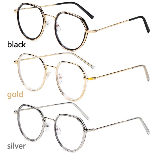 Myopia Briller Vintage Briller Retro Rund Innfatning SVART -0