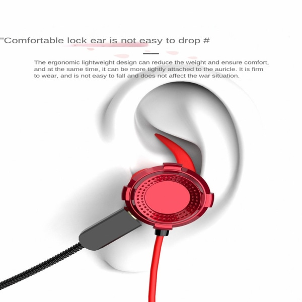Langalliset kuulokkeet Kuulokkeet mikrofonilla PUNAINEN Red eb26 | Red |  Fyndiq