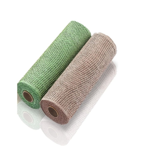 2 rullar Burlap Deco Mesh Decor Mesh Band Omslagsband 541e Fyndiq