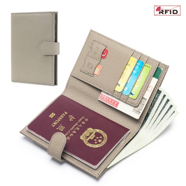 RFID-passdeksel RFID-kortholder GRÅ Gray