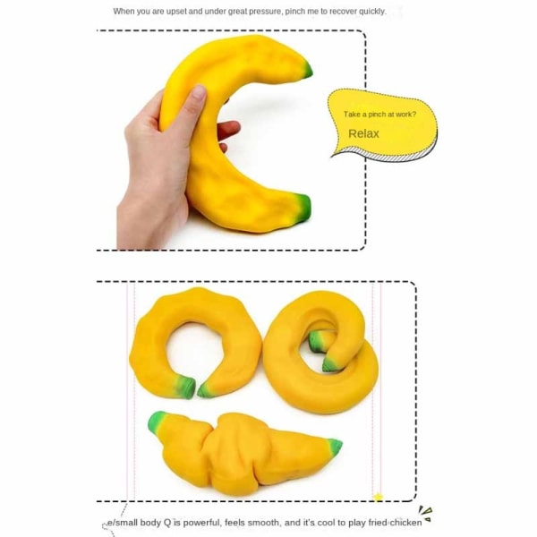 Joustava banaani aistinvarainen lelu Stress relief lelu Fidget Toys 7f2b |  Fyndiq