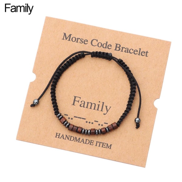 Morse Code Armbånd Veve Armbånd FAMILIE FAMILIE aaca | Fyndiq