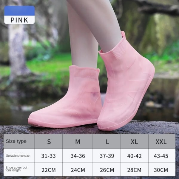 Silikone Shoe Cover High Top Regn Støvler Cover PINK XXL Pink XXL 8dfa |  Pink | XXL | Fyndiq
