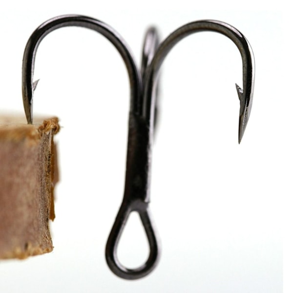 10st svart nickelfiskkrokar fiske Trippel ankarkrok 6 6 6 e638 | 6 | 6 |  Fyndiq