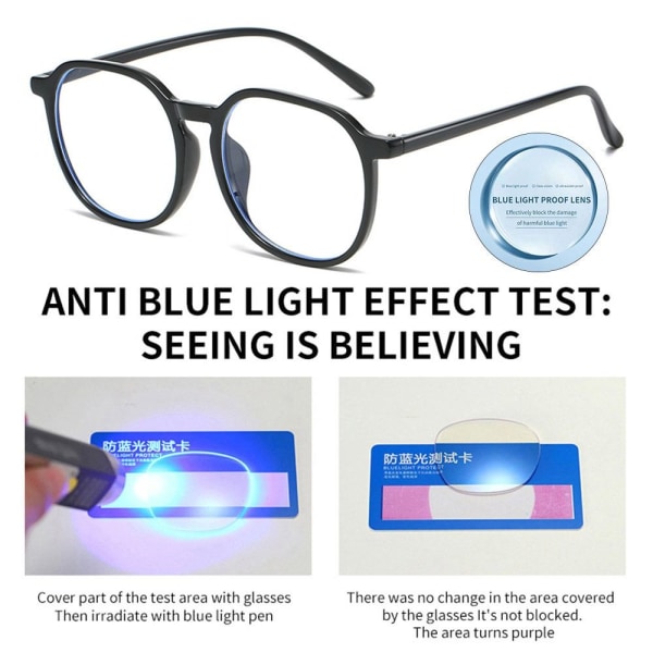 Anti-Blue Light Glasses Ylisuuret silmälasit LÄPINÄKYVÄT Transparent 8d58 |  Transparent | Transparent | Fyndiq
