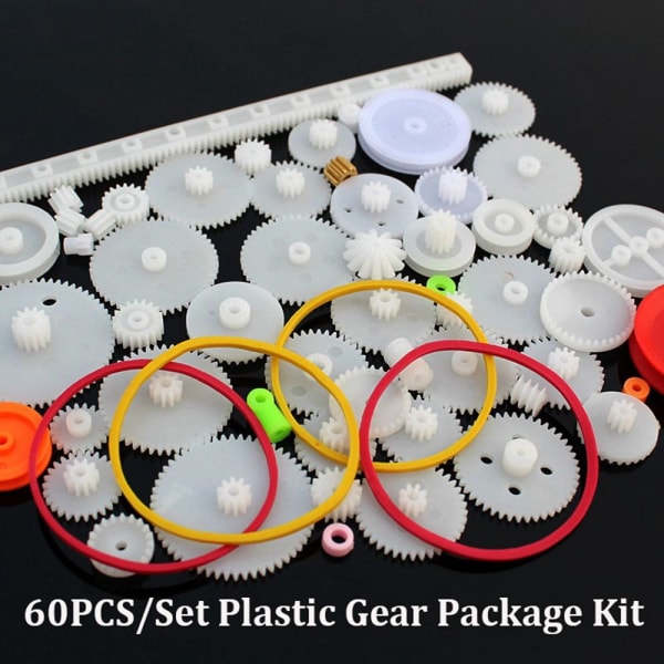60 STK/ Set Plast Gears Package Kit DIY Gear Sortiment