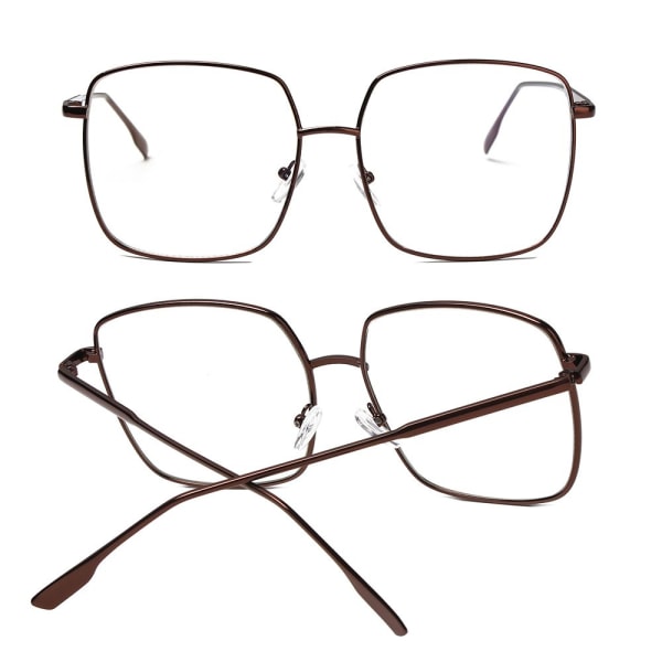Fyrkantiga glasögon Glasögonbågar Optiska glasögonbågar SILVER b5df | Fyndiq