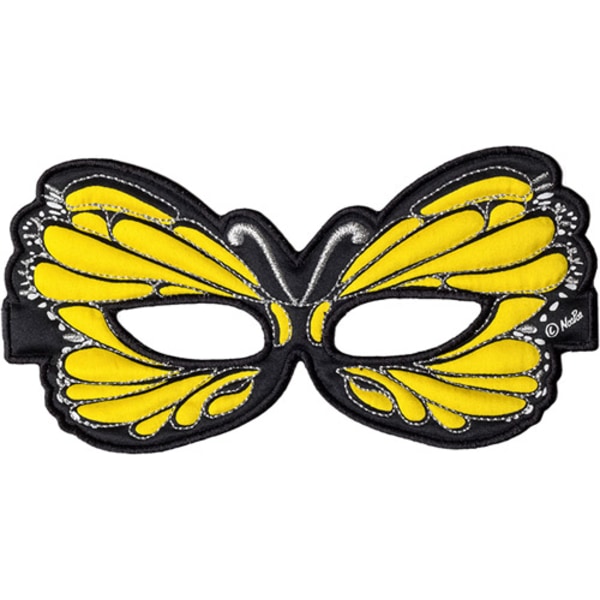 Ansiktsmask - gul fjäril Gul