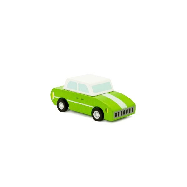 Pull back vintagebil i trä - grön Grön