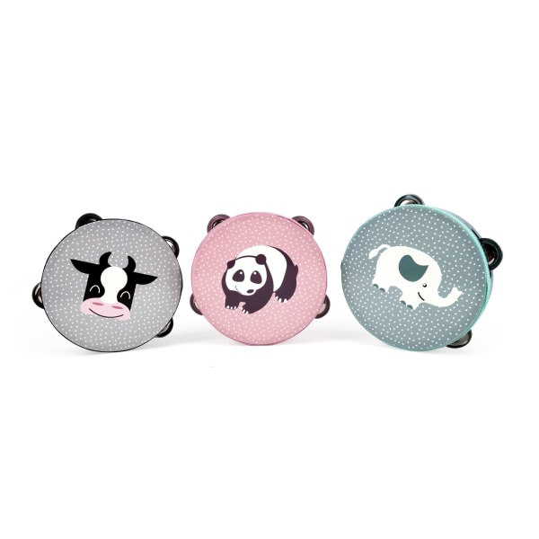 Tamburin med motiv av djur - panda