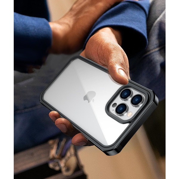 C4U® Stødfast forsvar - iPhone 14 Pro Max - Støddæmper Taske 3i1 Black iPhone 14 Pro Max (6.7)