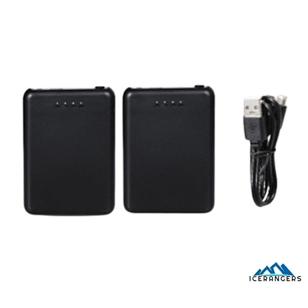 Ekstra Batterier til ICERANGERS Varmesokker (2-pak) Black one size