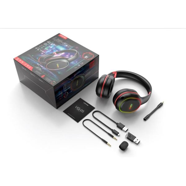 Pelikuulokkeet ja mikrofoni KOFIRE UG05 - Langattomat jopa 40 tuntia PS4 / Ps5 Black