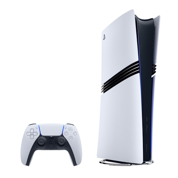 PlayStation 5 Pro – Oplev Spil på et Nyt Niveau - 2TB - 4K & 8K - Game Boost PS4 White
