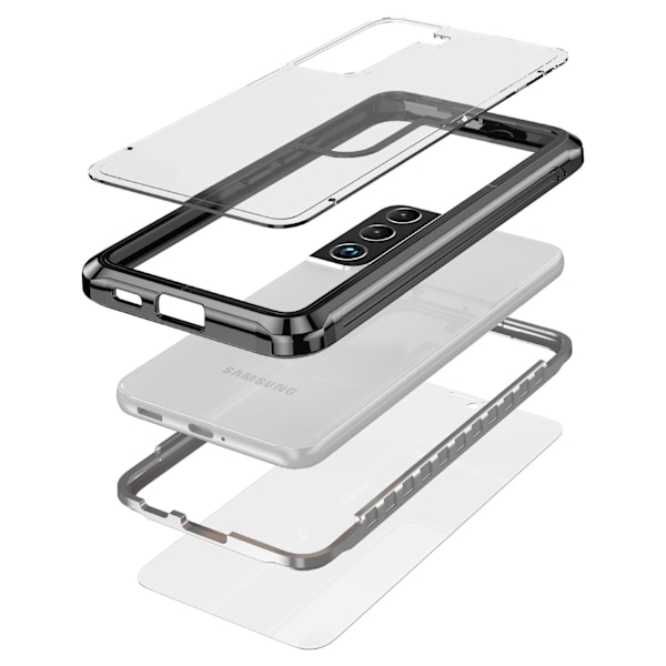 C4U® Stødfast forsvar - Galaxy S22 - Støddæmper Taske 3i1 Black Galaxy S22 - 6.1