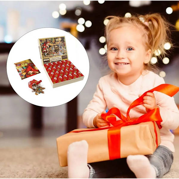 Palapeli adventtikalenteri 2024, 1008 palapelin palaa, 24 päivän Toy Shop TOY SHOP julnedräkning julkalender a