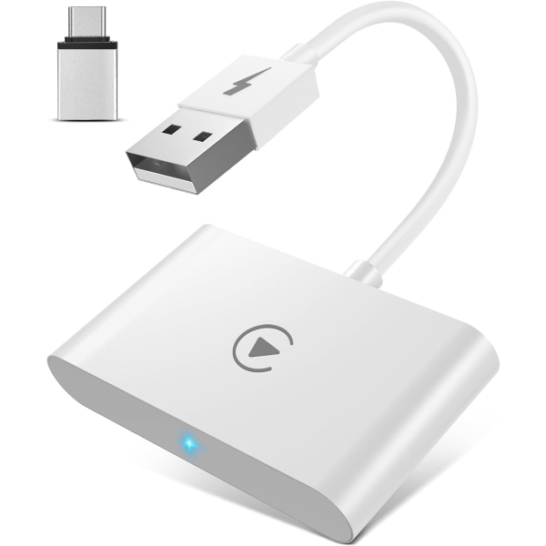 Adapter kompatibel med CarPlay Trådløs for iOS - USB, USB-C White