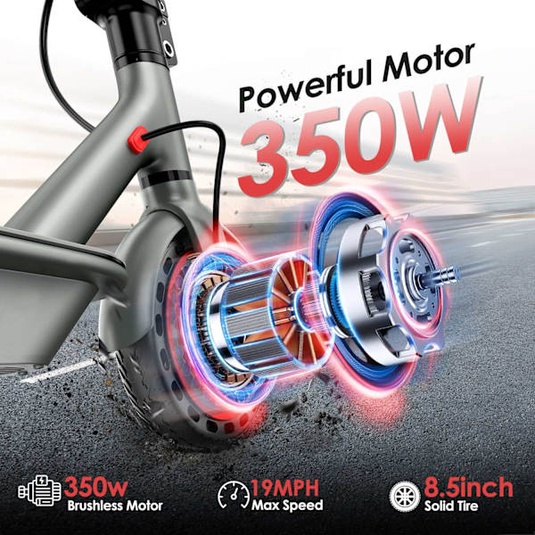 2024 - OOK-TEK V8 KickScooter Sähköpotkulauta - 30 km/h sähköpyörä Grey