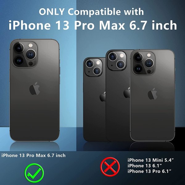 C4U® Stødfast forsvar - iPhone 13 Pro Max - Støddæmper Taske 3i1 Black iPhone 13 Pro Max (6.7)