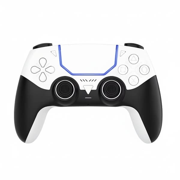 Trådlös Handkontroll Kompatibel med PS5 & PS5 Slim – Programmerbara Knappar, 1000mAh, USB-C Vit