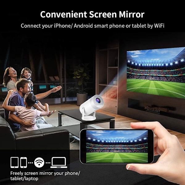 Projektor 4k Android 12 Dual Wifi6 300 Ansi Bt5.0 1080p 1280*720p - MG50 White