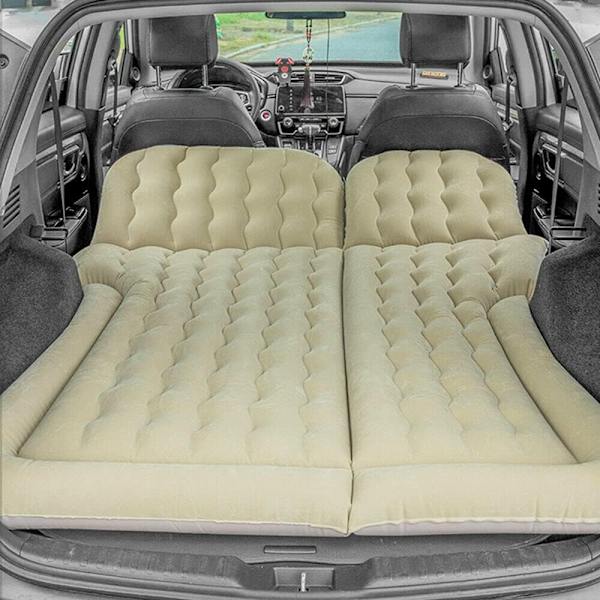 SUV-bil luftmadras oppustelig madras aftagelig bilseng Beige
