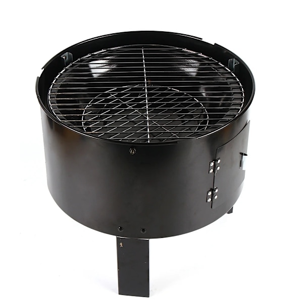 3-i-1 BBQ Grill SMOKER – Røgning, Grillning & Braisering | Stor Kapacitet & Justerbar Lufttilførsel Black