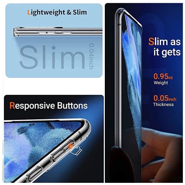 Samsung Galaxy S22 Transparent TPU Skal fodral mobilskal Transparent