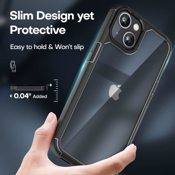 iPhone 14 Pro-kompatibel [9-PACK] hærdet glas + linse + skal Black iPhone 14 Pro - ShockBlack