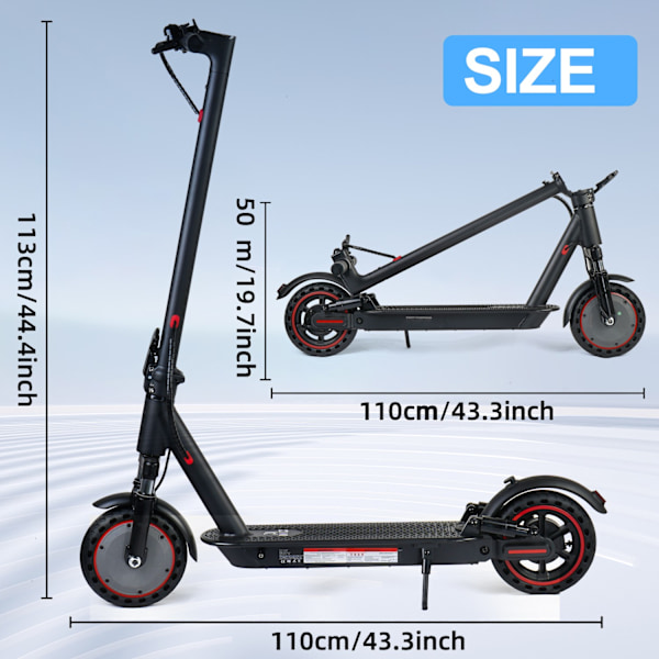 W4PLUS 2025 KickScooter Sähköpotkulauta 30km/h sähköpyörä potkulauta Black